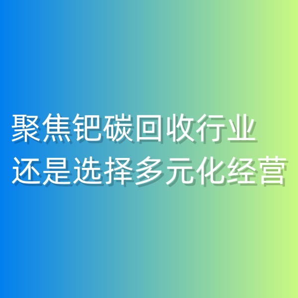 清輝鈀碳回收日記550，聚焦鈀碳回收行業(yè),還是選擇多元化經(jīng)營(yíng)